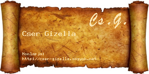Cser Gizella névjegykártya